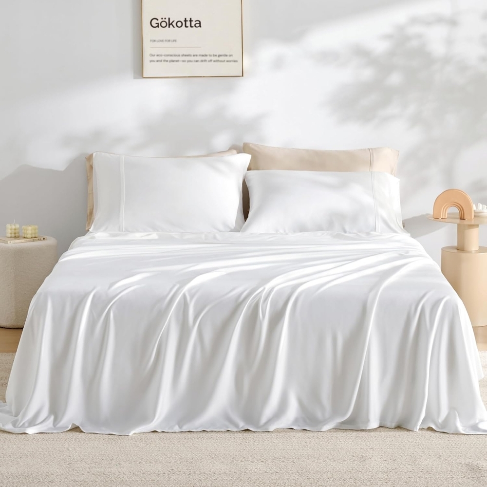 Gokotta FSC certified bamboo rayon sheets split king size.